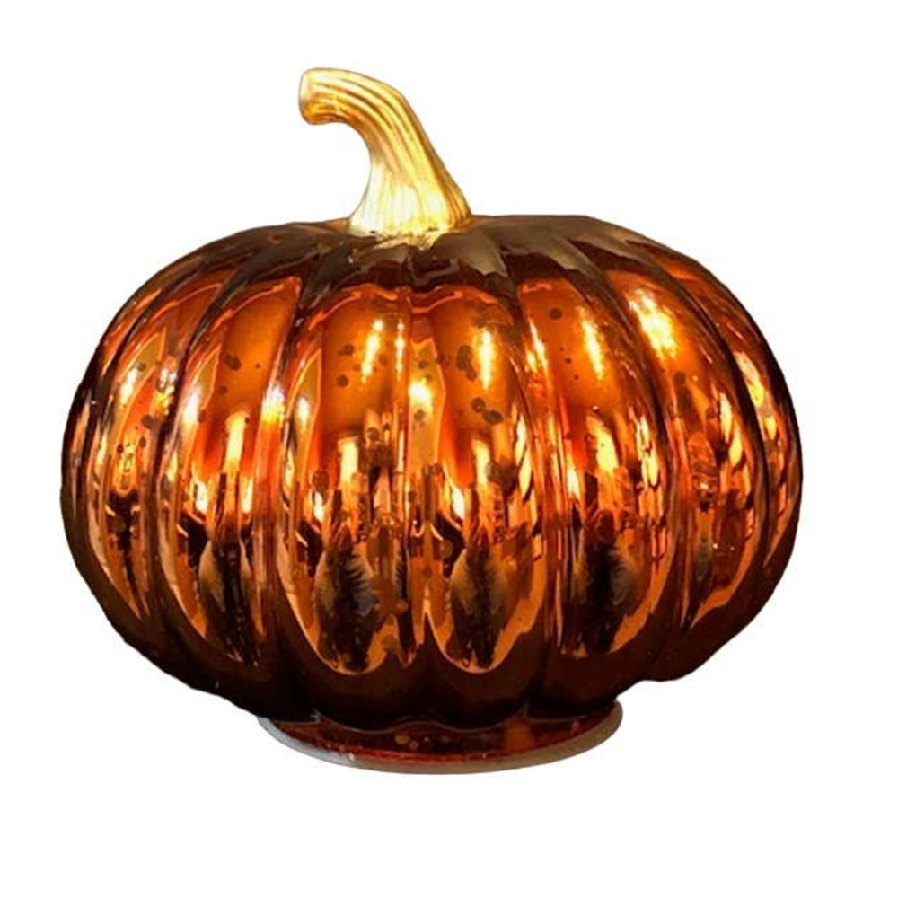 Stunning Lighted Glass Pumpkin~~NWT - Picture 2 of 3